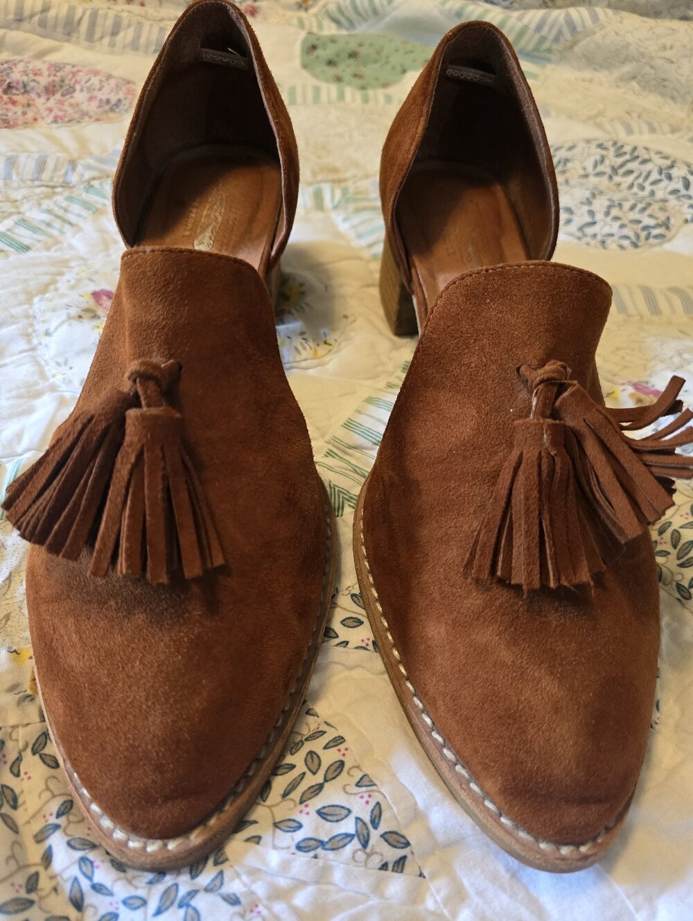 Free People Jeffrey Campbell Charles Slip-On Tassel Loafers Brown Suede